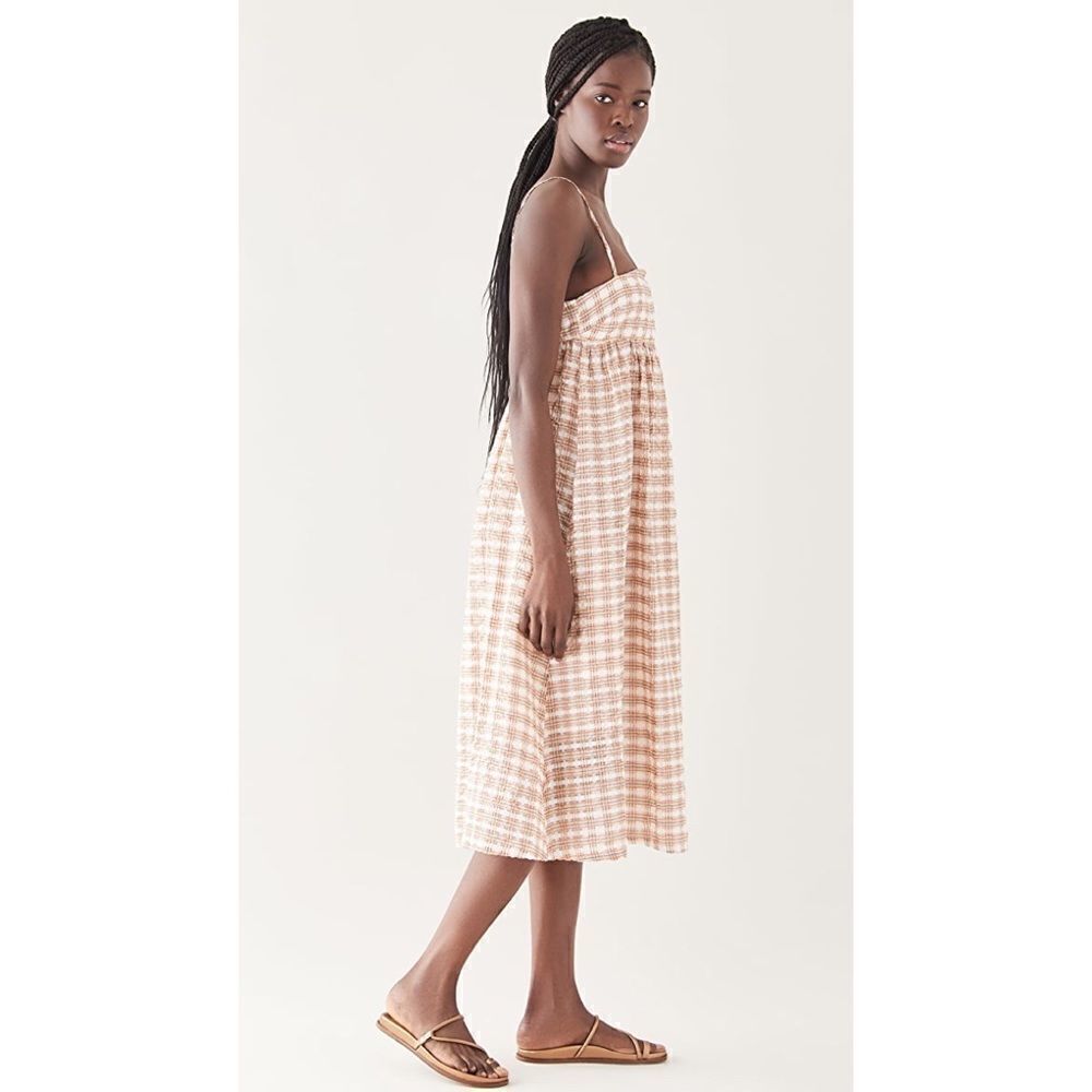 Autumn Adeigbo Hattie Midi Dress - Plaid Size US2 - Picture 5 of 12